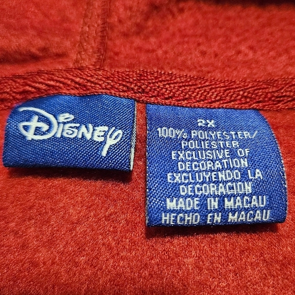 VTG Disney Tigger Fleece Hoodie XXL Red Half Zip Embroidered Winnie the Pooh Y2K - Picture 6 of 11